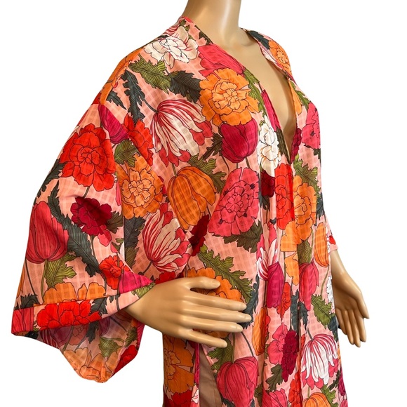 Trina Turk Size L/XL  NWT. Sunny Bloom Open Front Beach Cover Up (0383) - Picture 3 of 8